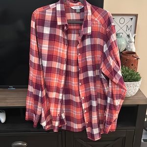 Old Navy Pink/Purple/Orange Flannel